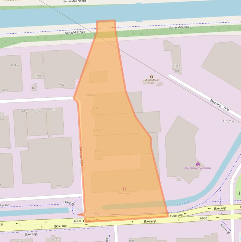 Kaart van postcodegebied 5692HE.