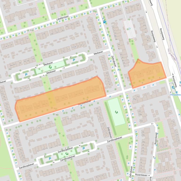 Kaart van postcodegebied 5692VP.