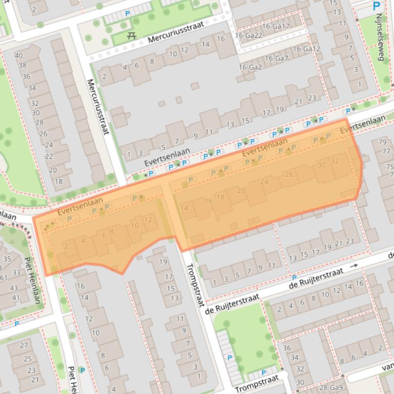 Kaart van postcodegebied 5694SM.