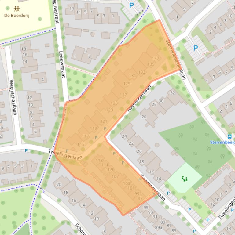 Kaart van postcodegebied 5694VE.