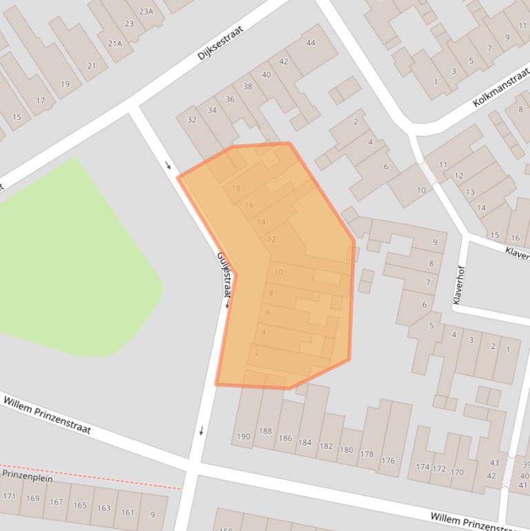 Kaart van postcodegebied 5701AS.