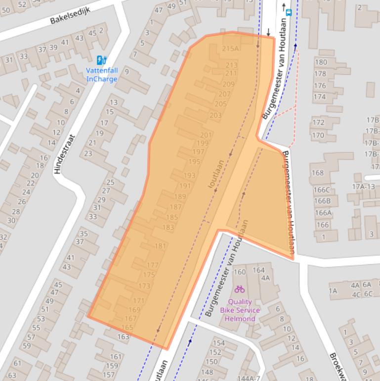 Kaart van postcodegebied 5701GG.