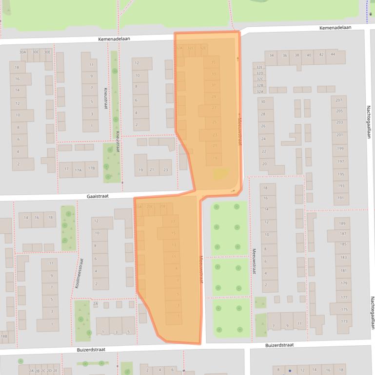 Kaart van postcodegebied 5702KV.