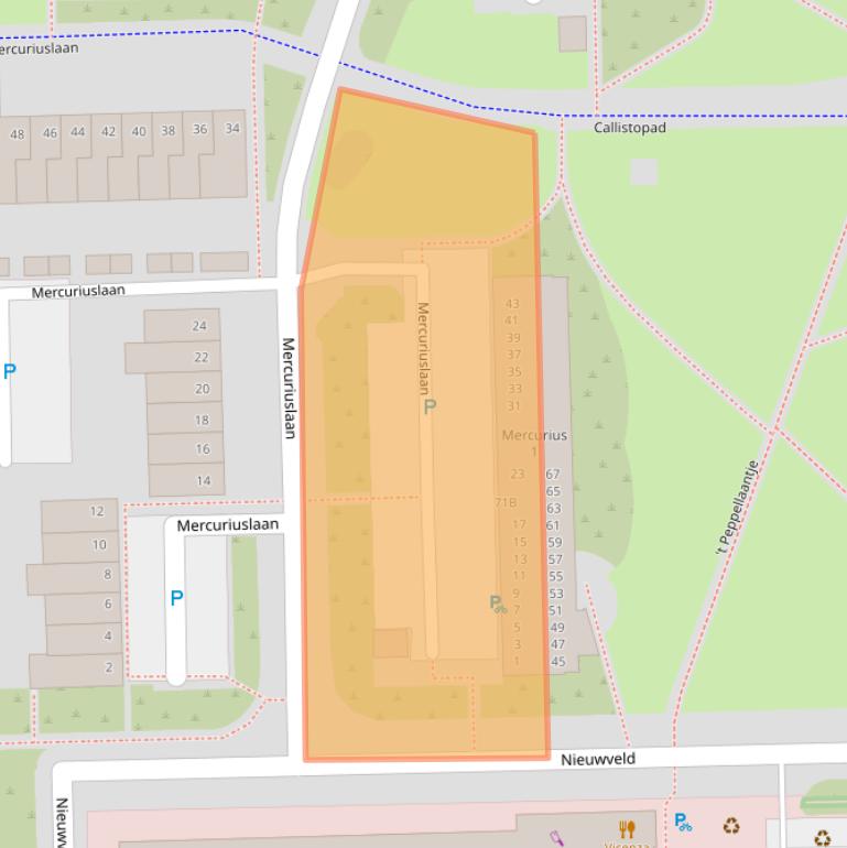 Kaart van postcodegebied 5702TJ.