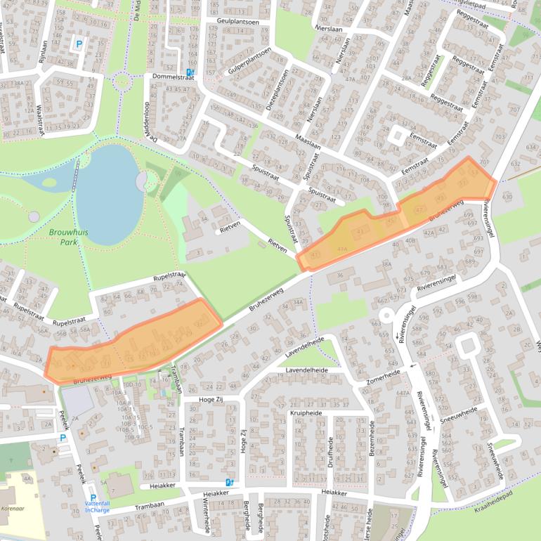 Kaart van postcodegebied 5704CM.