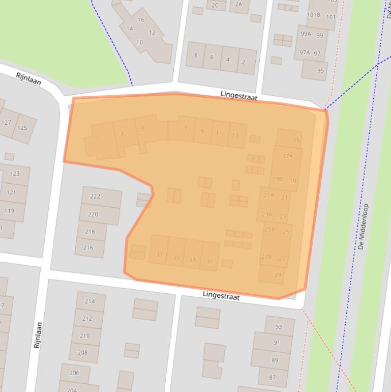 Kaart van postcodegebied 5704GM.