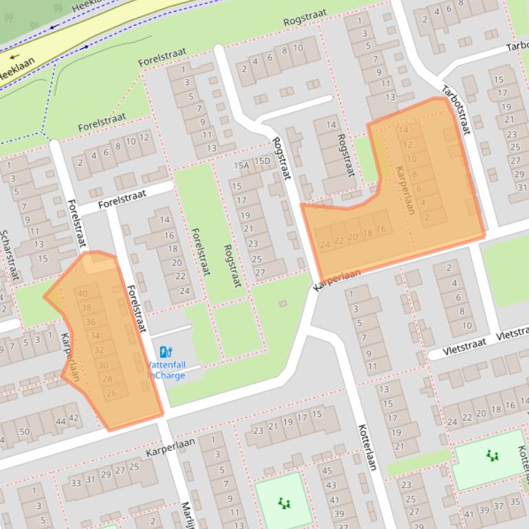 Kaart van postcodegebied 5706EB.