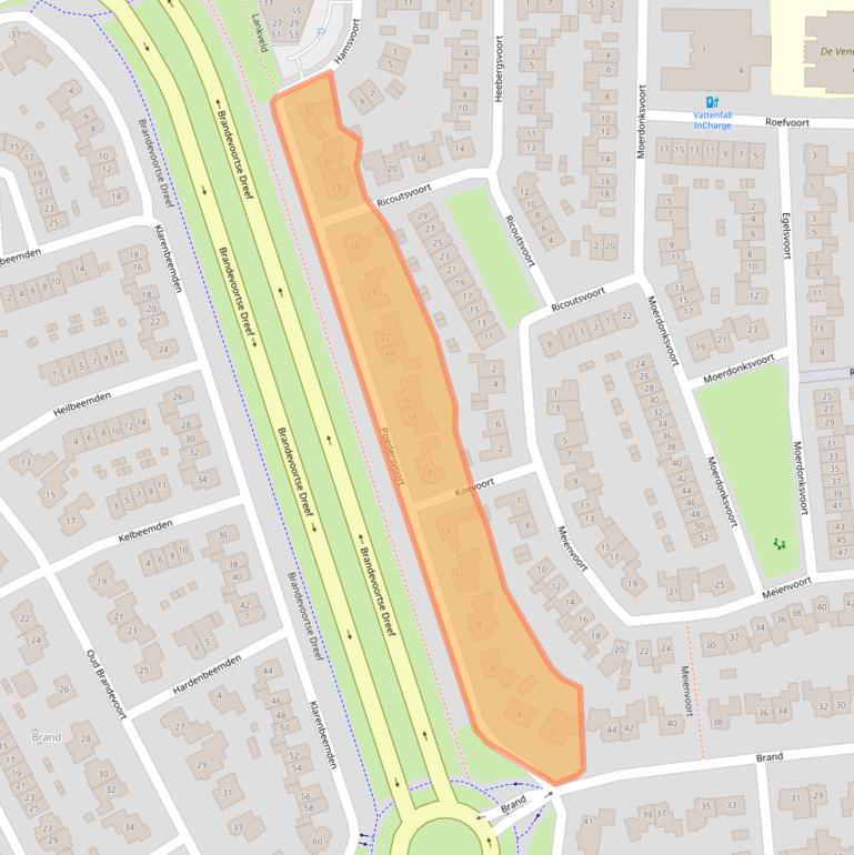 Kaart van postcodegebied 5706HW.