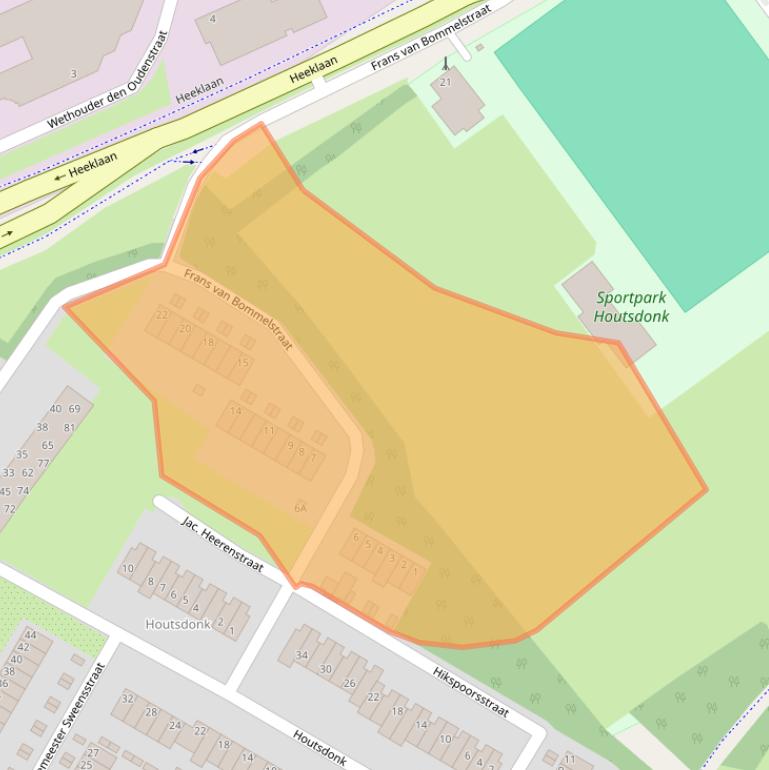 Kaart van postcodegebied 5706TE.