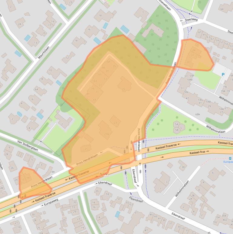 Kaart van postcodegebied 5707CJ.