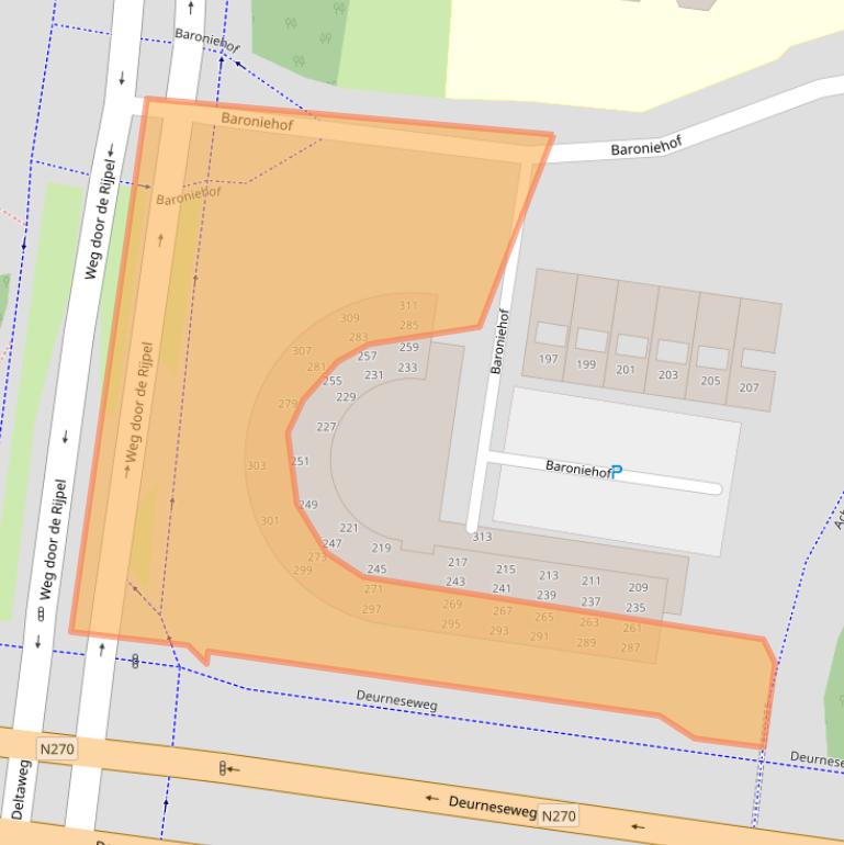 Kaart van postcodegebied 5709HG.