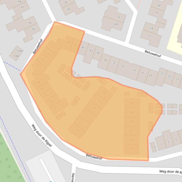 Kaart van postcodegebied 5709KV.