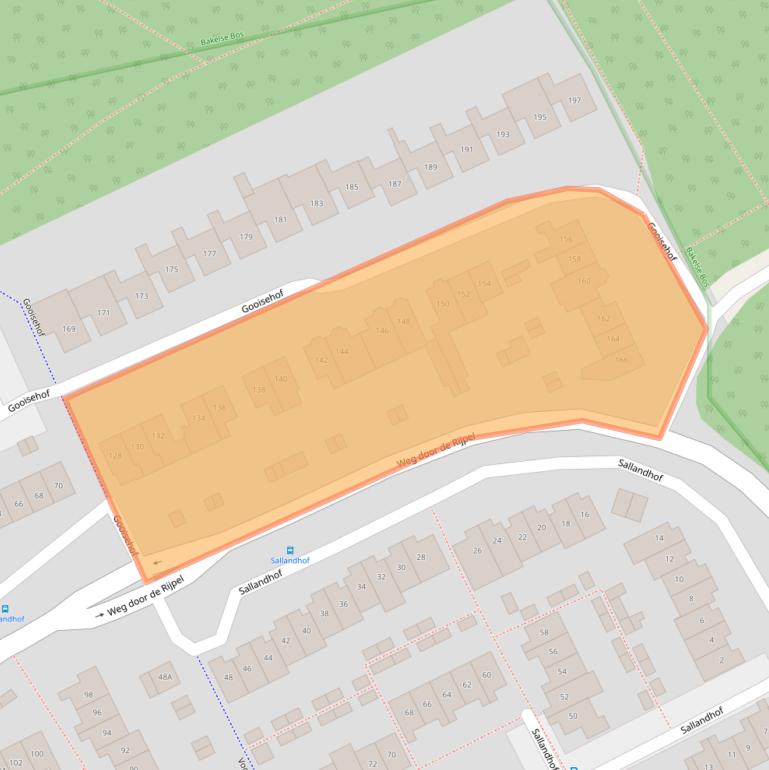 Kaart van postcodegebied 5709LL.