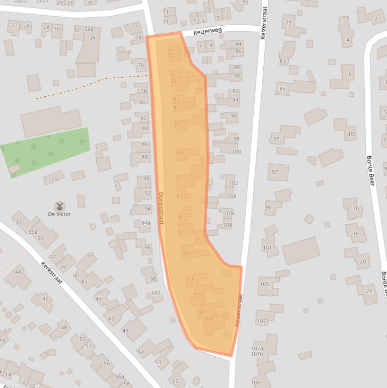 Kaart van postcodegebied 5711GN.