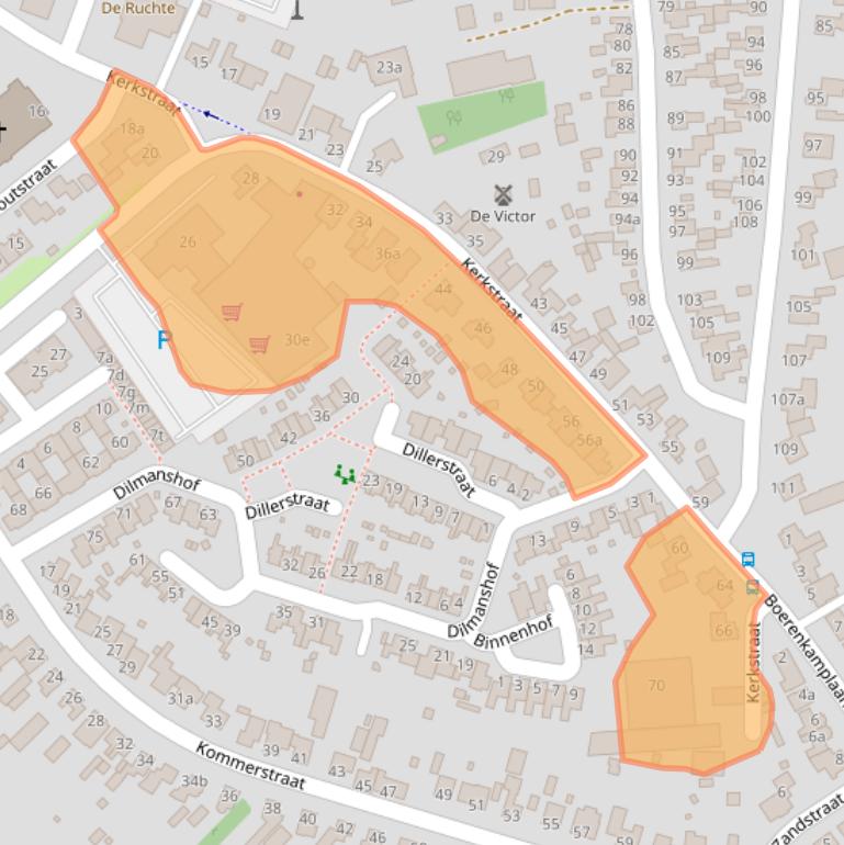 Kaart van postcodegebied 5711GW.