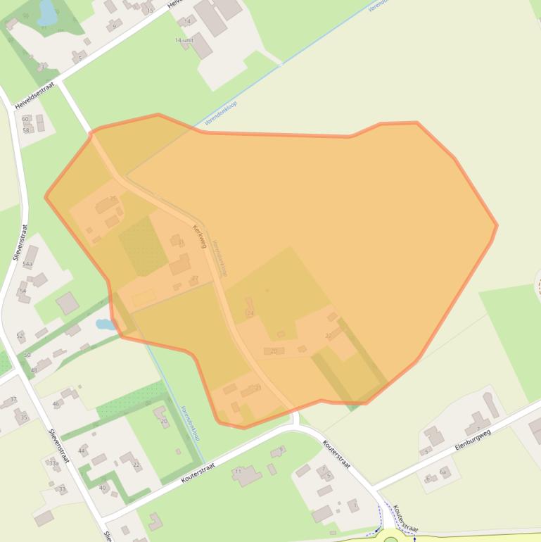 Kaart van postcodegebied 5711PC.