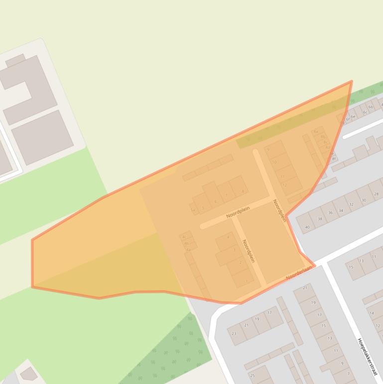 Kaart van postcodegebied 5711VN.