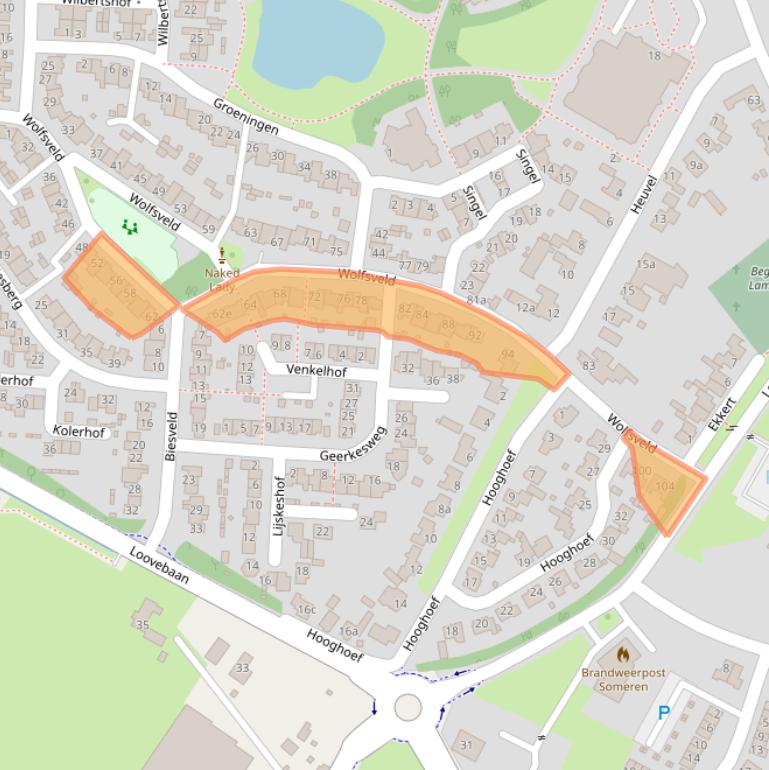 Kaart van postcodegebied 5712HH.