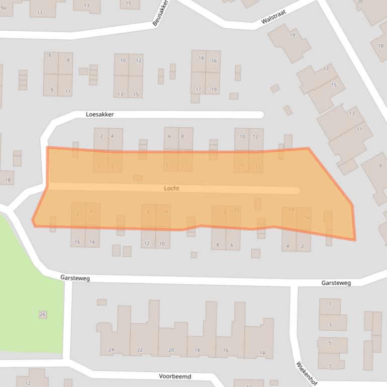 Kaart van postcodegebied 5712MK.
