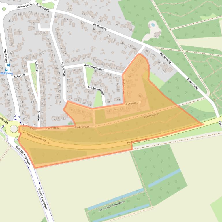 Kaart van postcodegebied 5721MD.