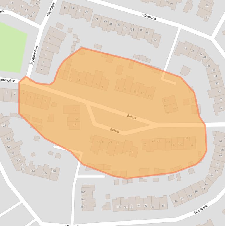 Kaart van postcodegebied 5721NH.