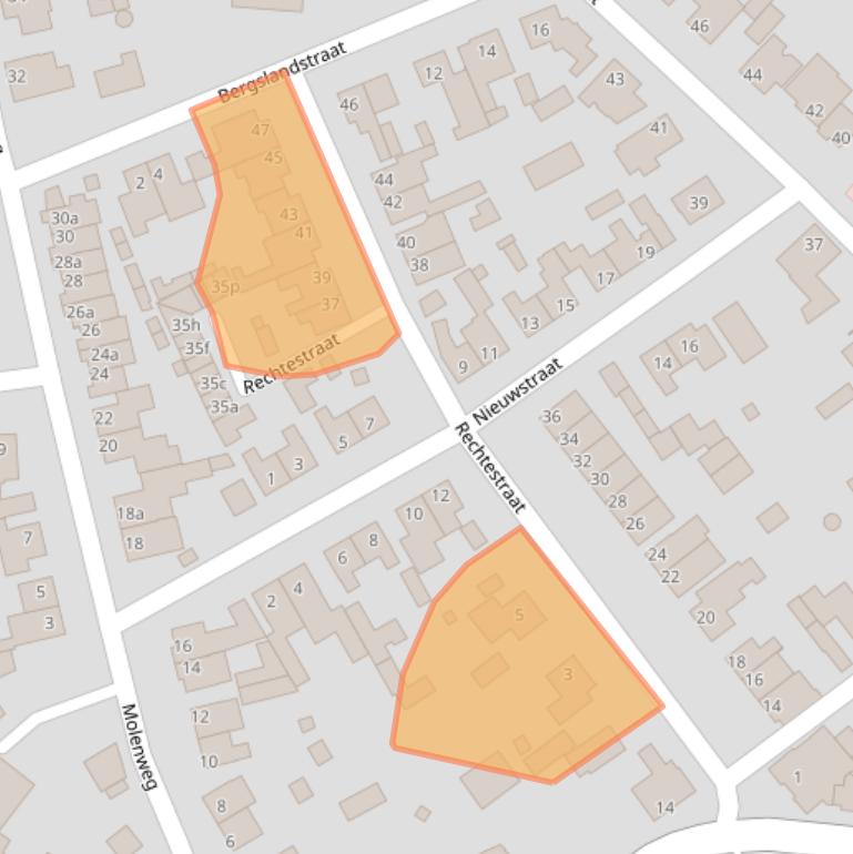 Kaart van postcodegebied 5721XC.