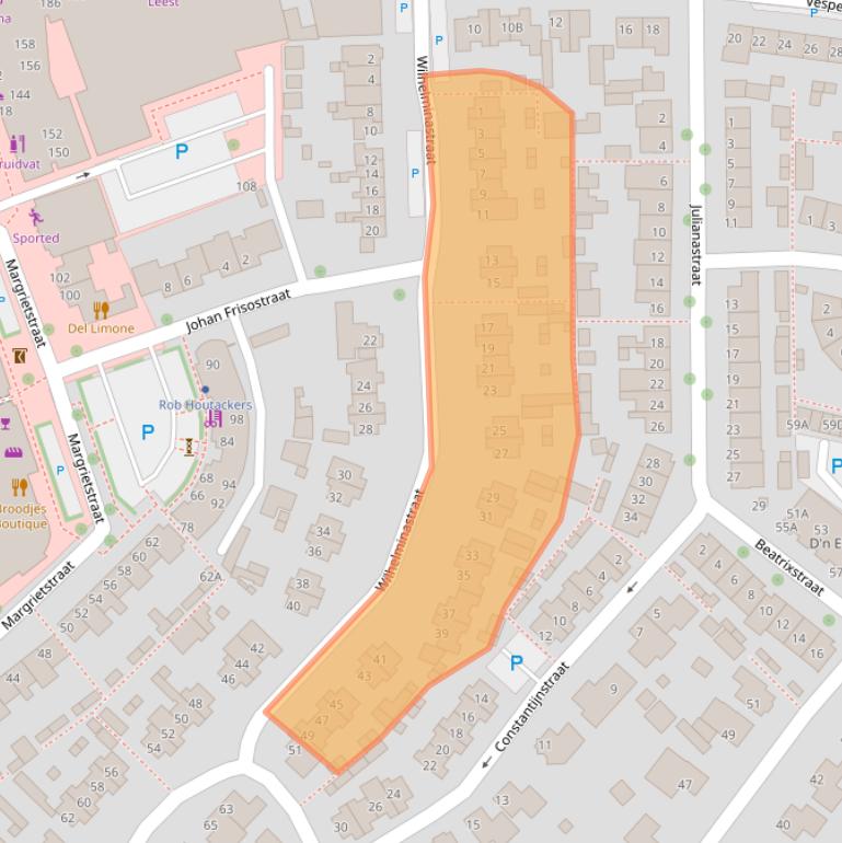 Kaart van postcodegebied 5731EM.