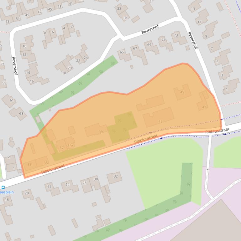 Kaart van postcodegebied 5737BB.
