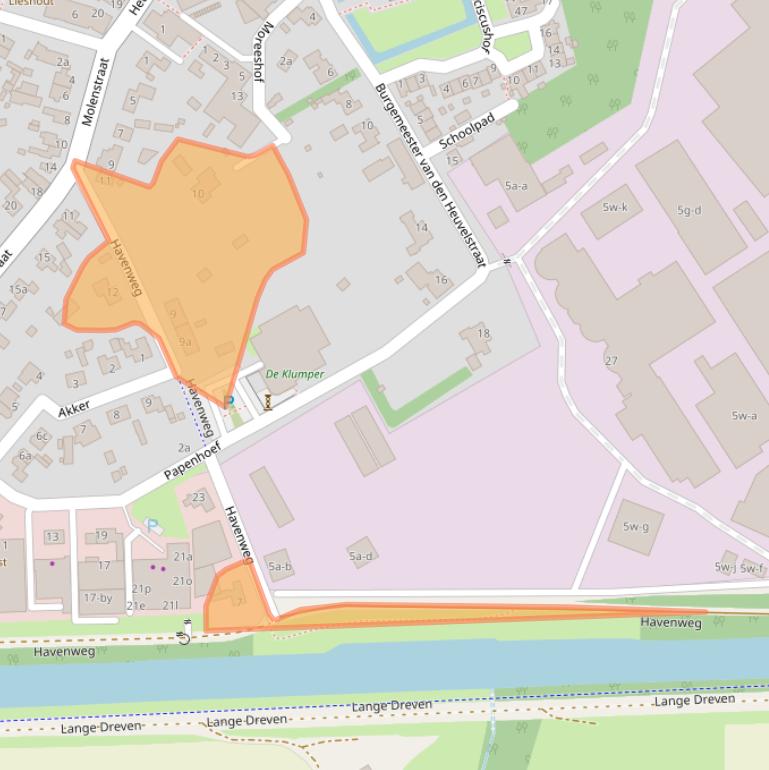 Kaart van postcodegebied 5737BT.