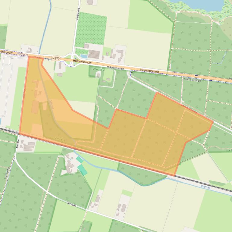 Kaart van postcodegebied 5751PJ.