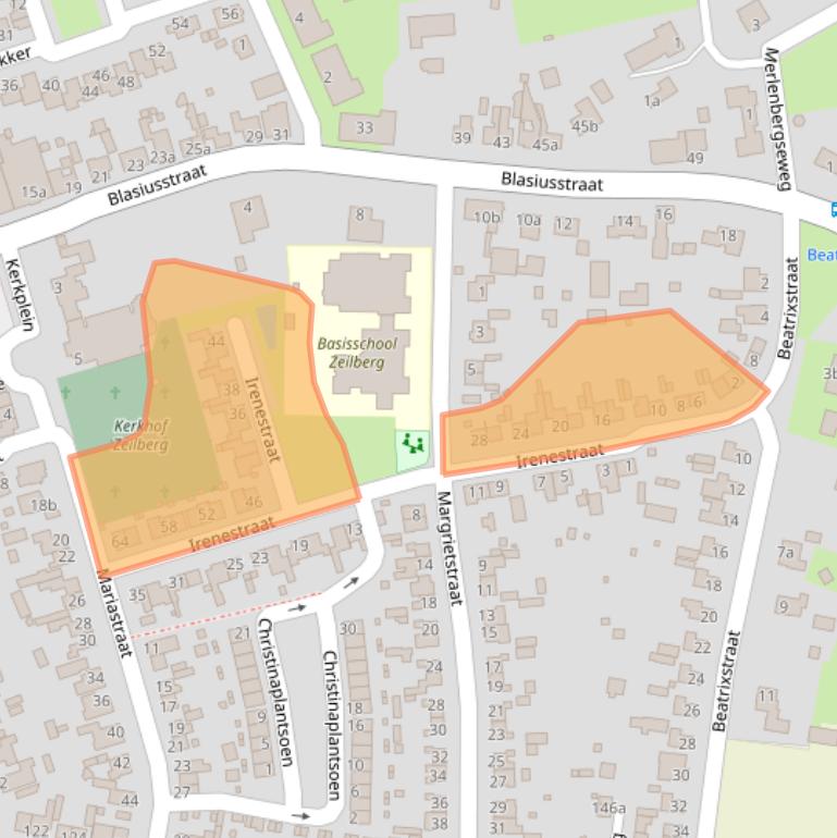 Kaart van postcodegebied 5754AK.