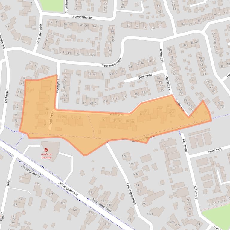 Kaart van postcodegebied 5754EP.