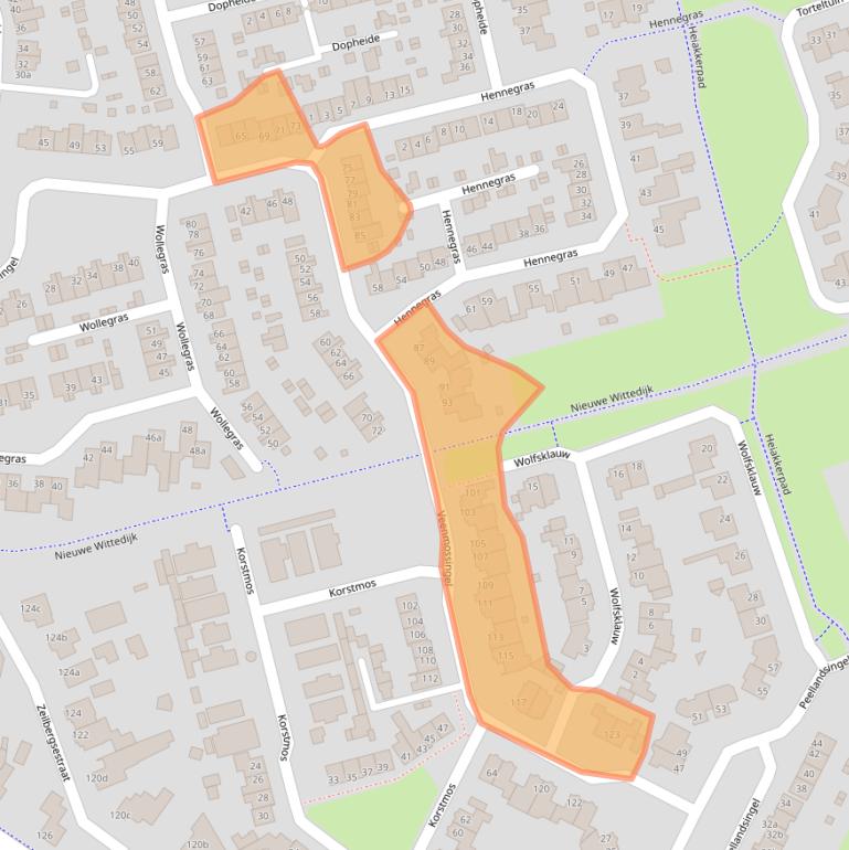 Kaart van postcodegebied 5754ES.