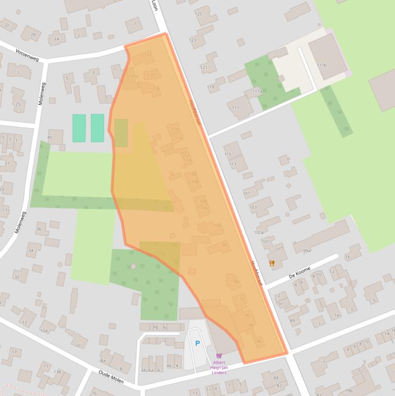 Kaart van postcodegebied 5757AR.
