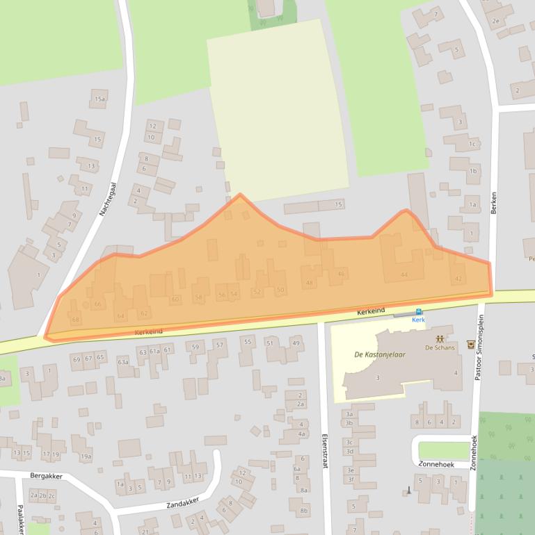 Kaart van postcodegebied 5763BD.