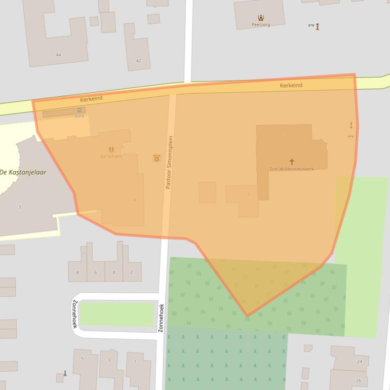 Kaart van postcodegebied 5763BG.