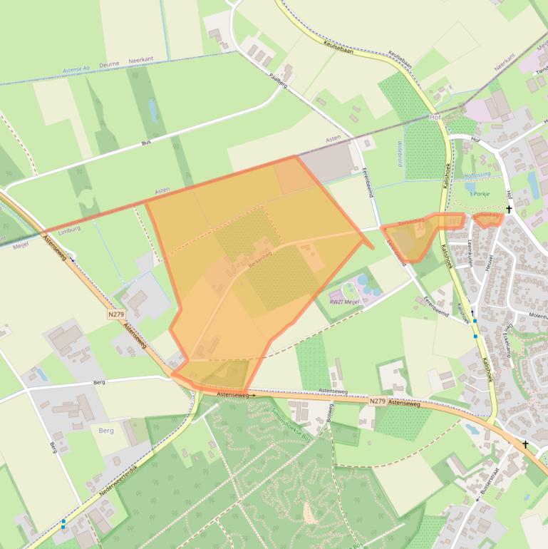 Kaart van postcodegebied 5768PB.