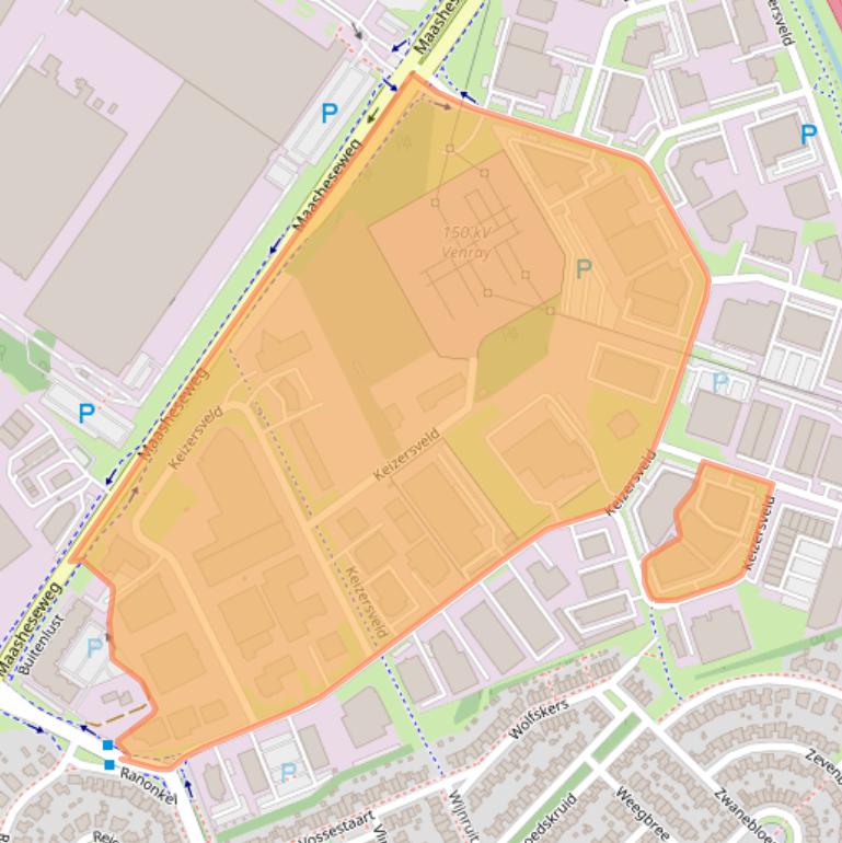Kaart van postcodegebied 5803AN.