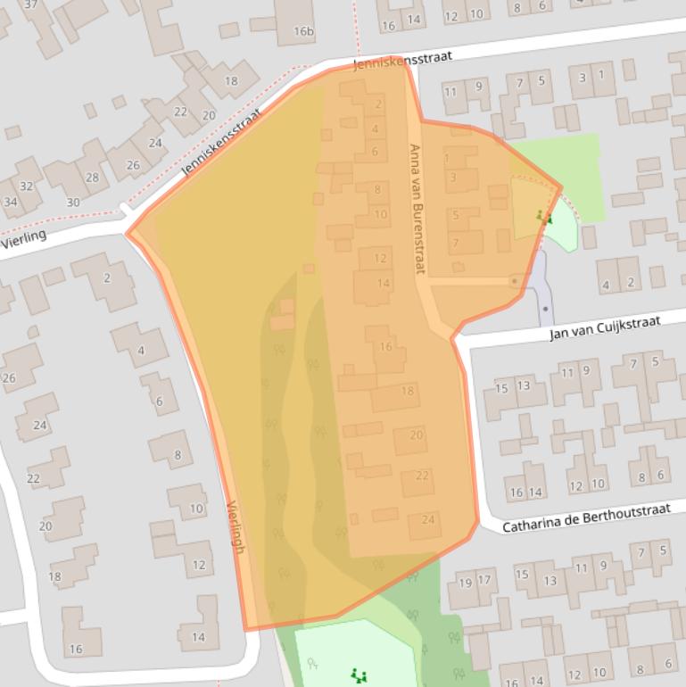 Kaart van postcodegebied 5821BP.