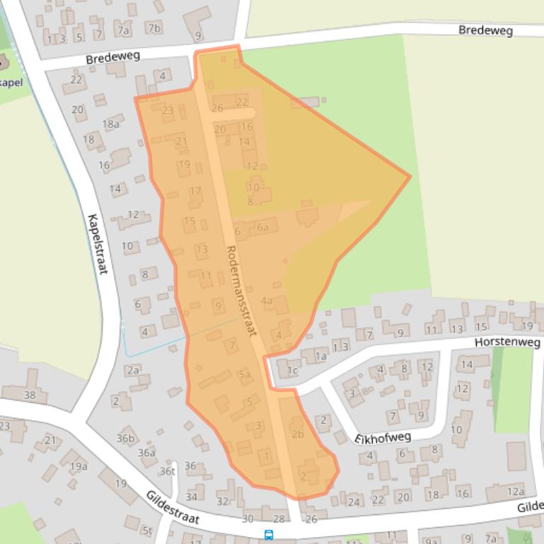 Kaart van postcodegebied 5824AP.