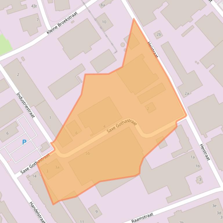 Kaart van postcodegebied 5831AX.