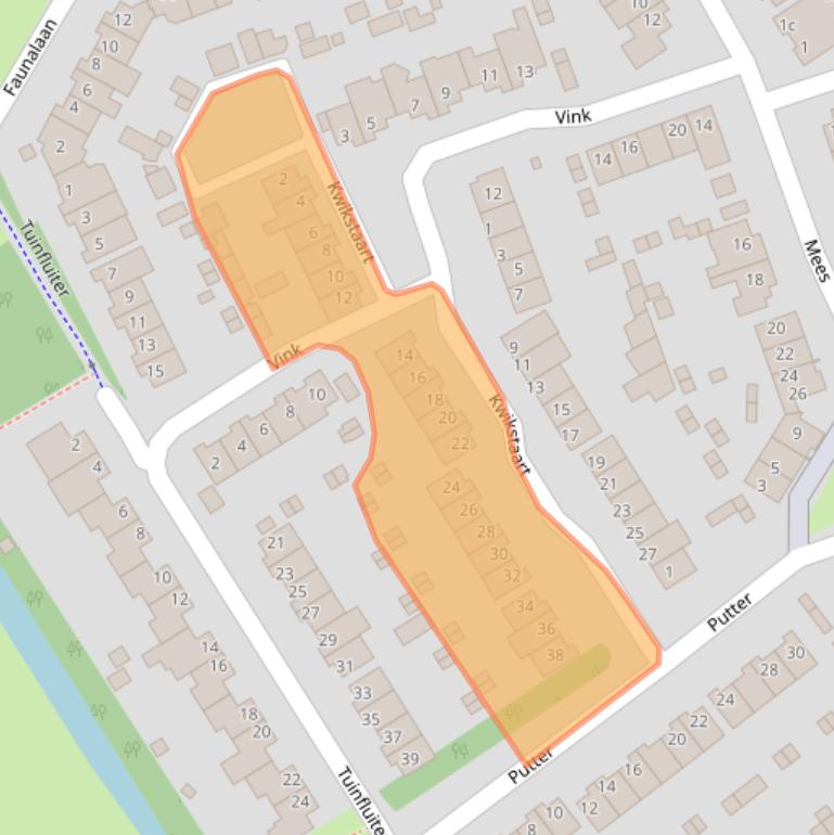 Kaart van postcodegebied 5831MG.