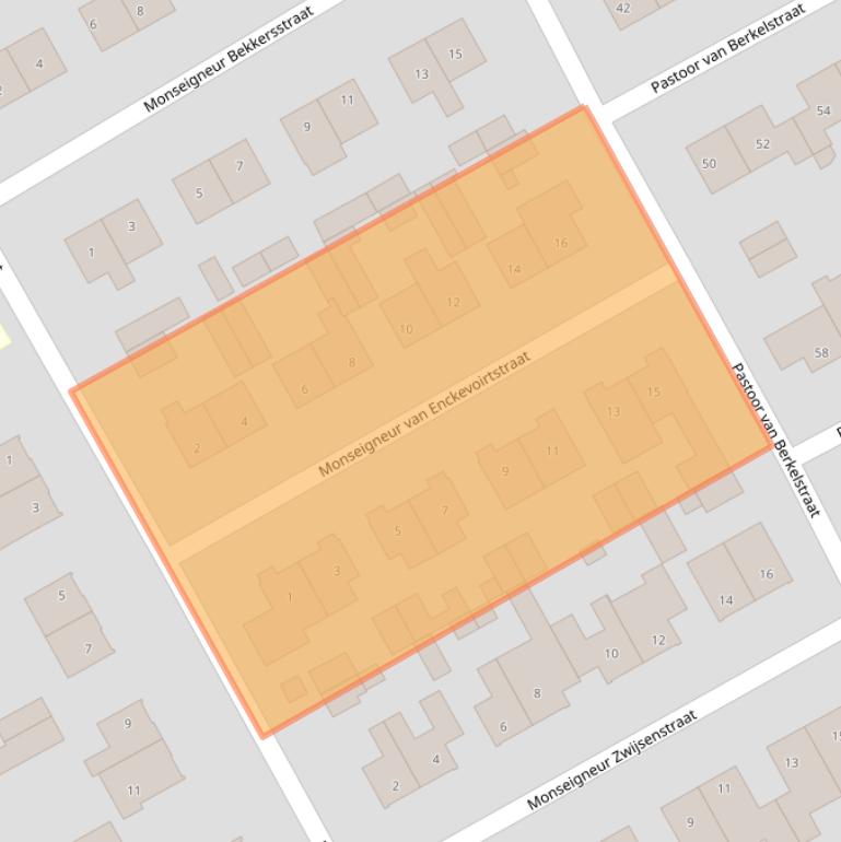 Kaart van postcodegebied 5836BM.