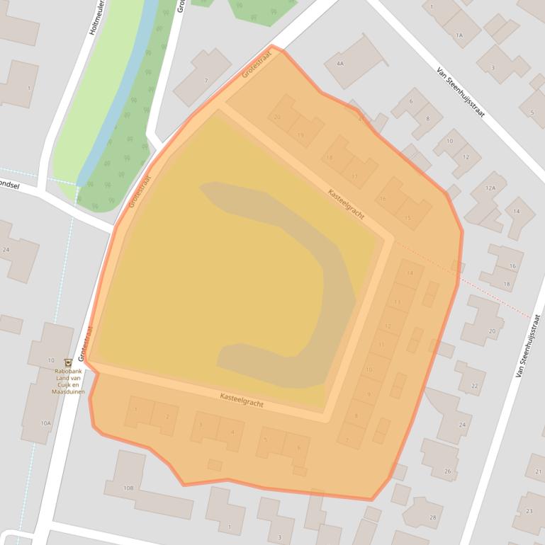 Kaart van postcodegebied 5841AC.