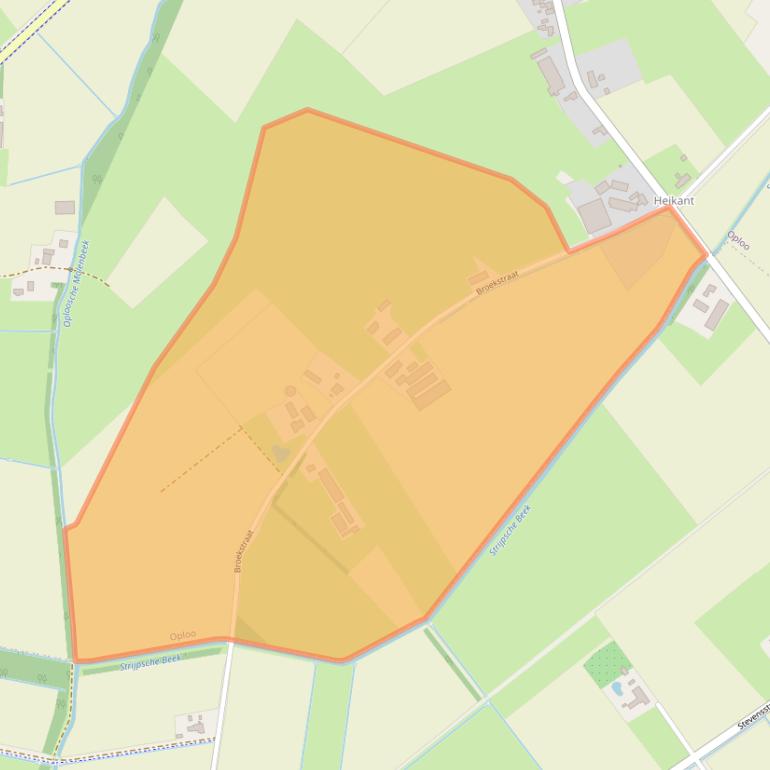 Kaart van postcodegebied 5841CS.