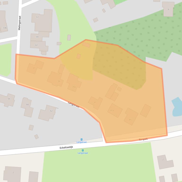 Kaart van postcodegebied 5851BC.