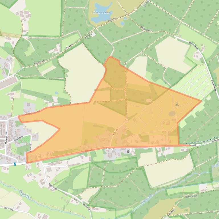 Kaart van postcodegebied 5851EK.