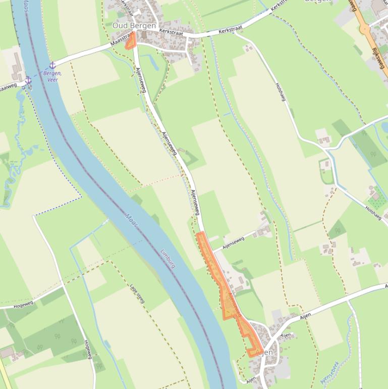 Kaart van postcodegebied 5854PT.