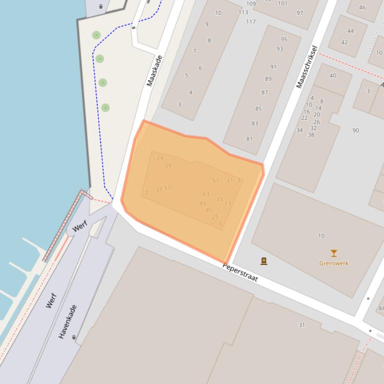 Kaart van postcodegebied 5911GA.