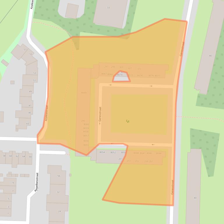 Kaart van postcodegebied 5922CS.